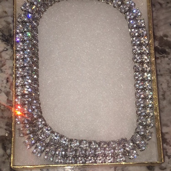 Silver tennis chain double pronged - Picture 6 of 6